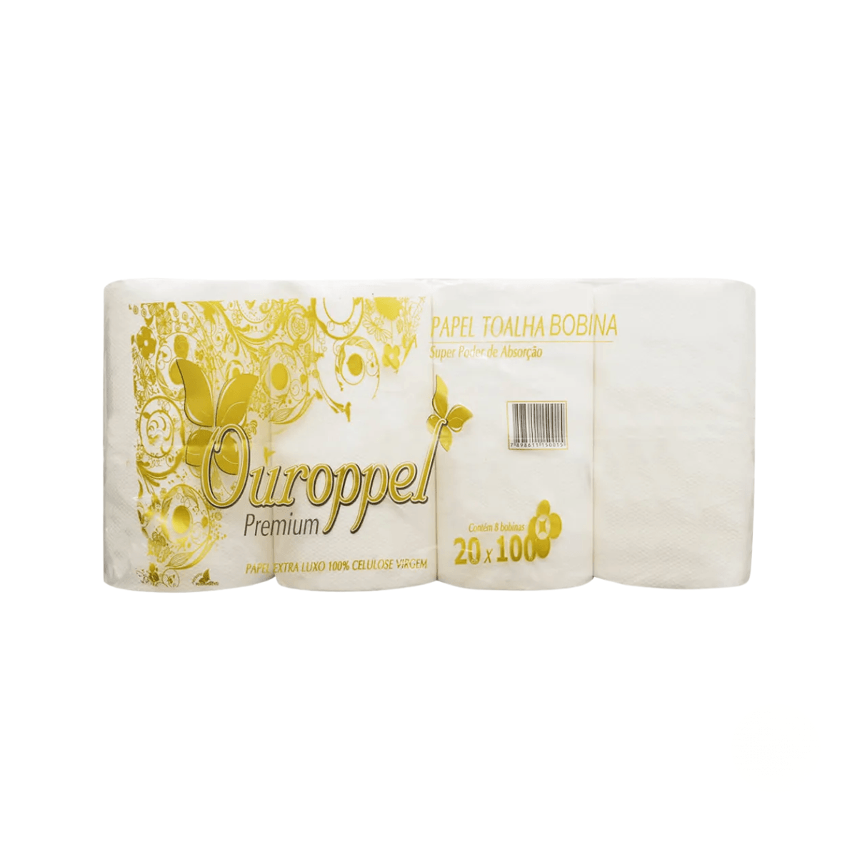 Papel Toalha Bobina Premium 8x100m Ouroppel